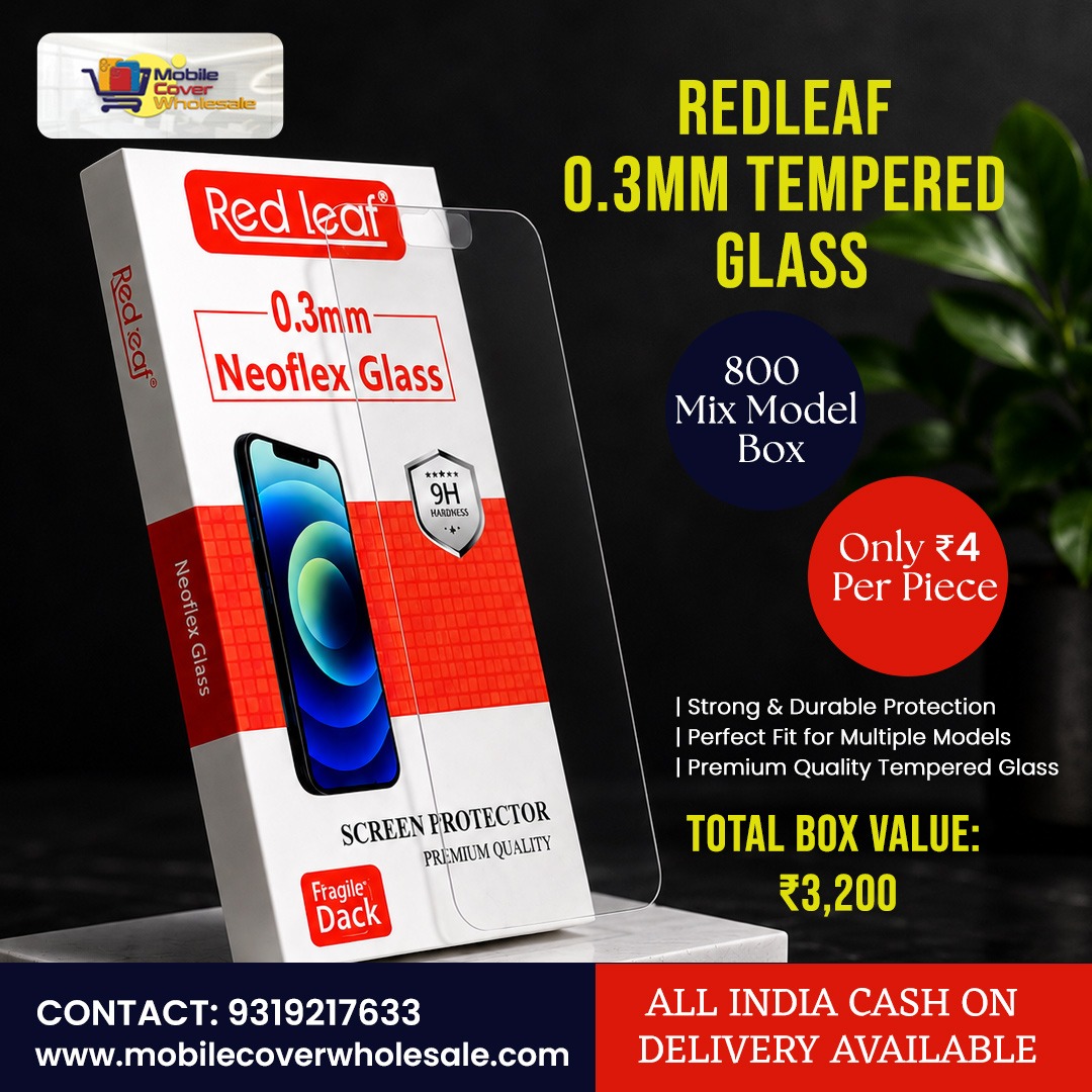 Redleaf 0.3mm 9H tempered glass screen protector — wholesale mix model box